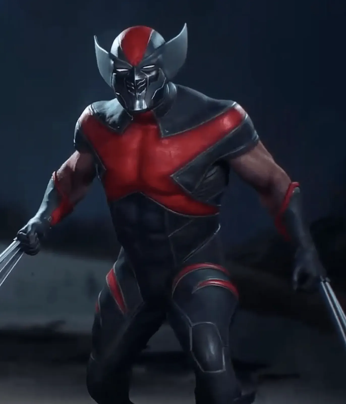 Wolverine con un traje rojo y negro, de los que se fabrican en The One That Got Away
