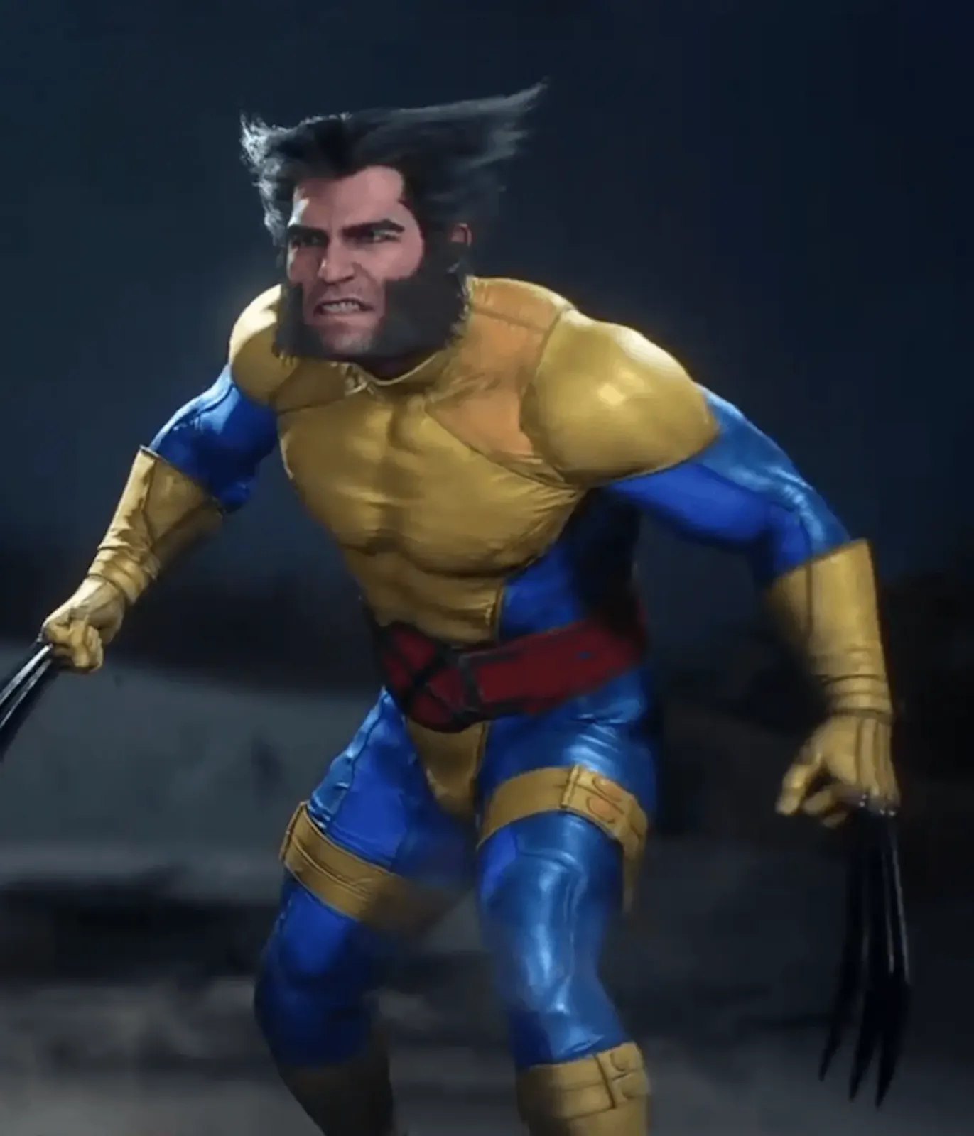 Wolverine con el traje Blue And Gold, azul y amarillo
