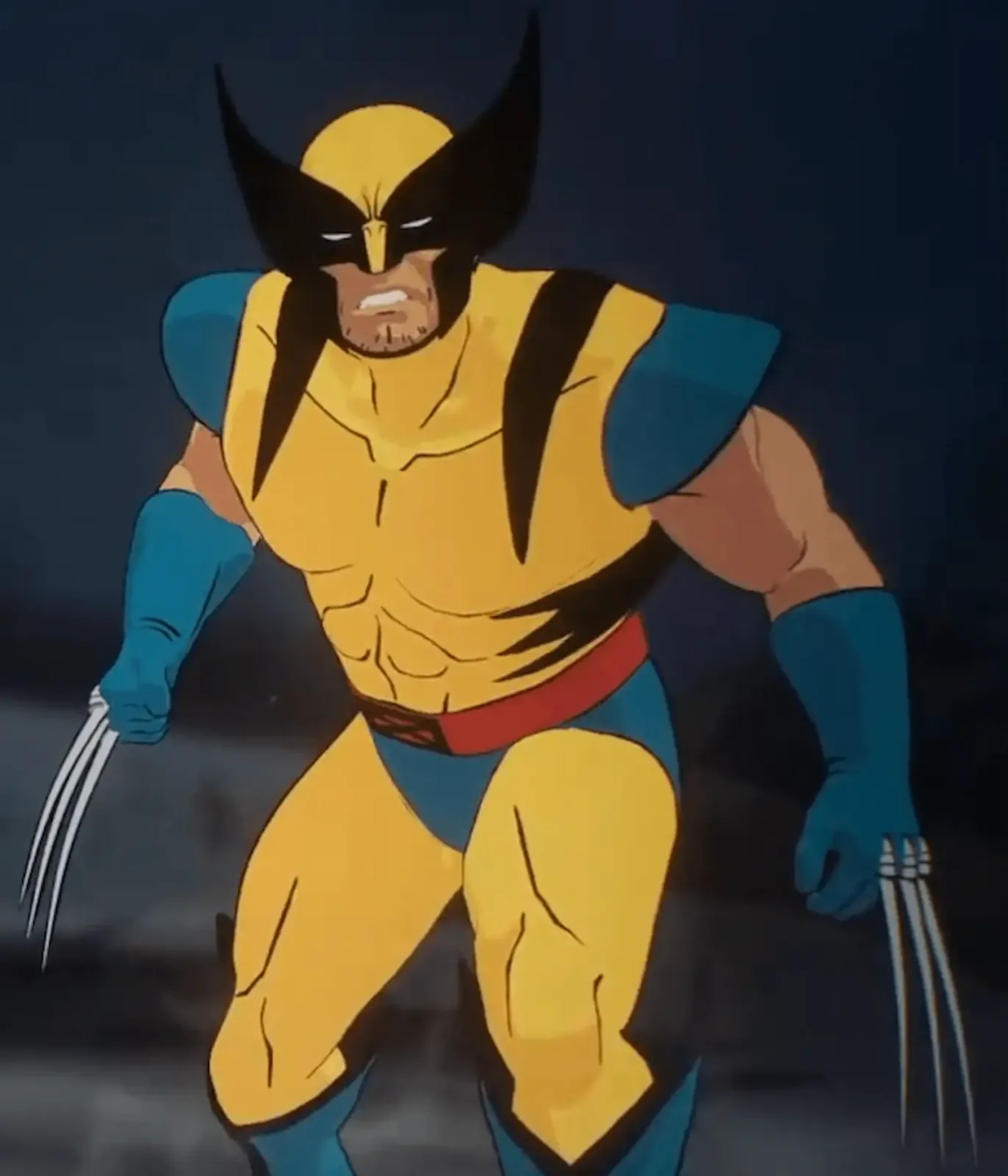 Wolverine con el traje Animated, de estilo dibujo animado