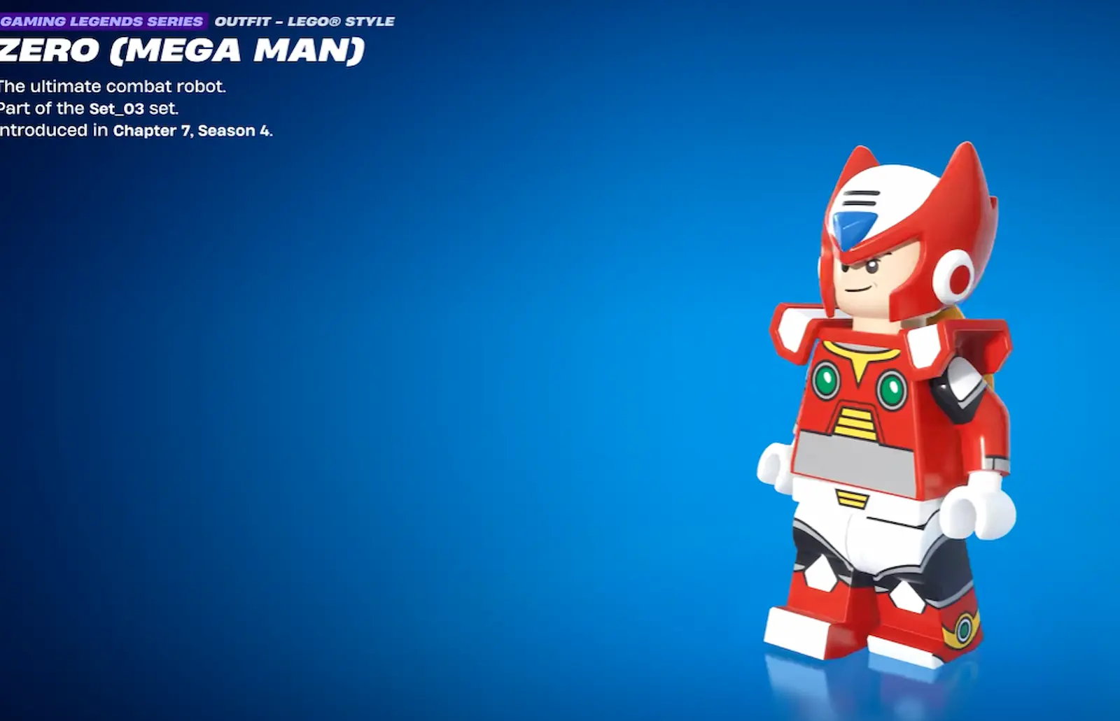 Estilo LEGO del atuendo de Zero en Fortnite