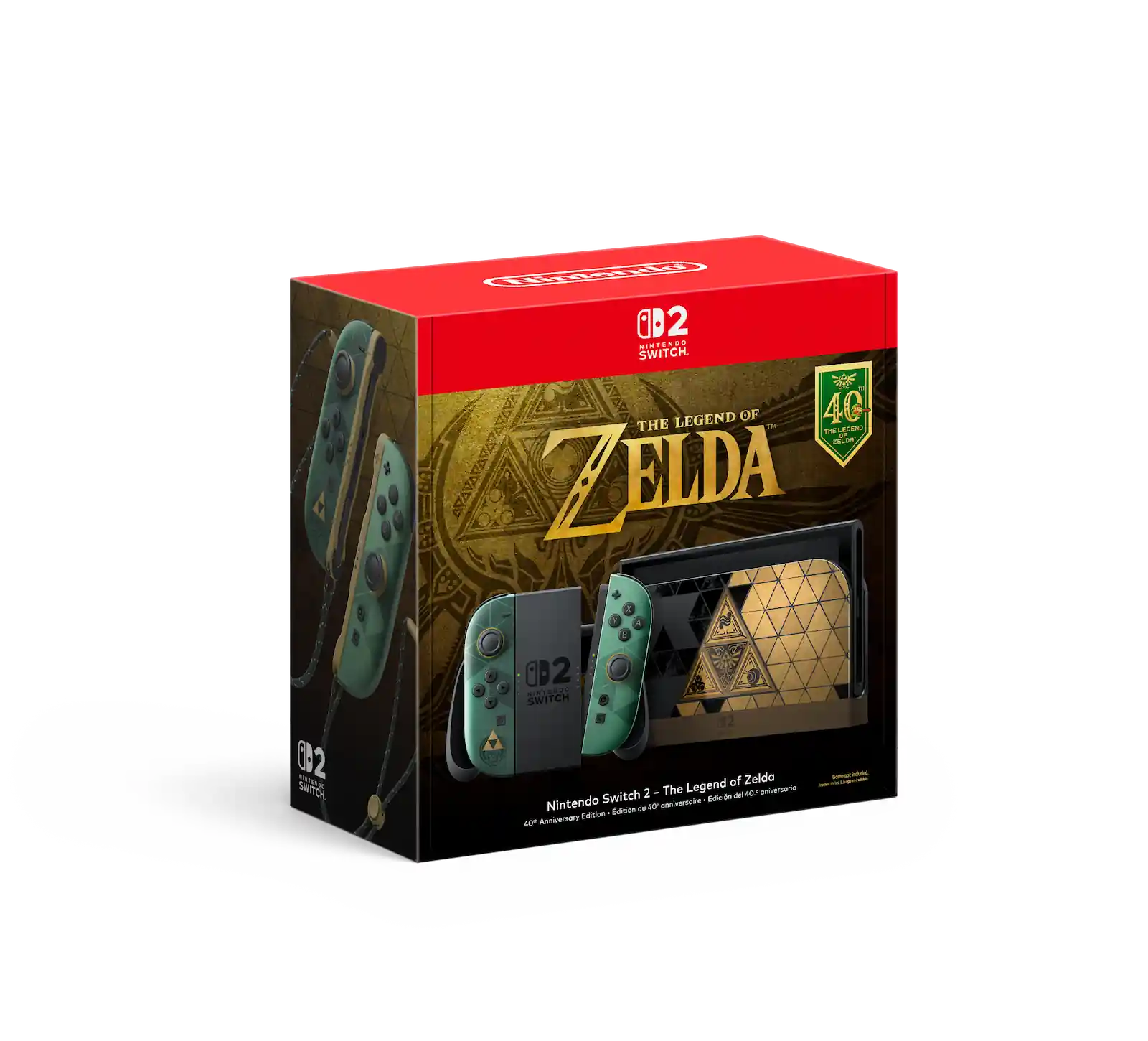 caja de la Nintendo Switch 2 edición Zelda por el 40 aniversario de la saga