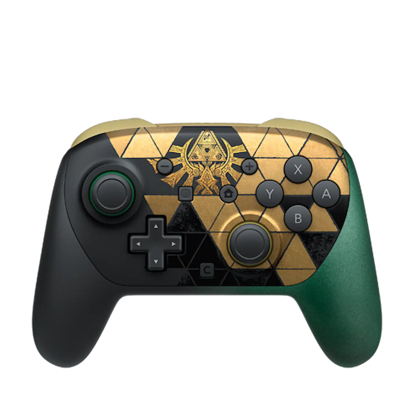 Pro Controller de la Switch 2 edición Zelda con el diseño dorado de la Trifuerza