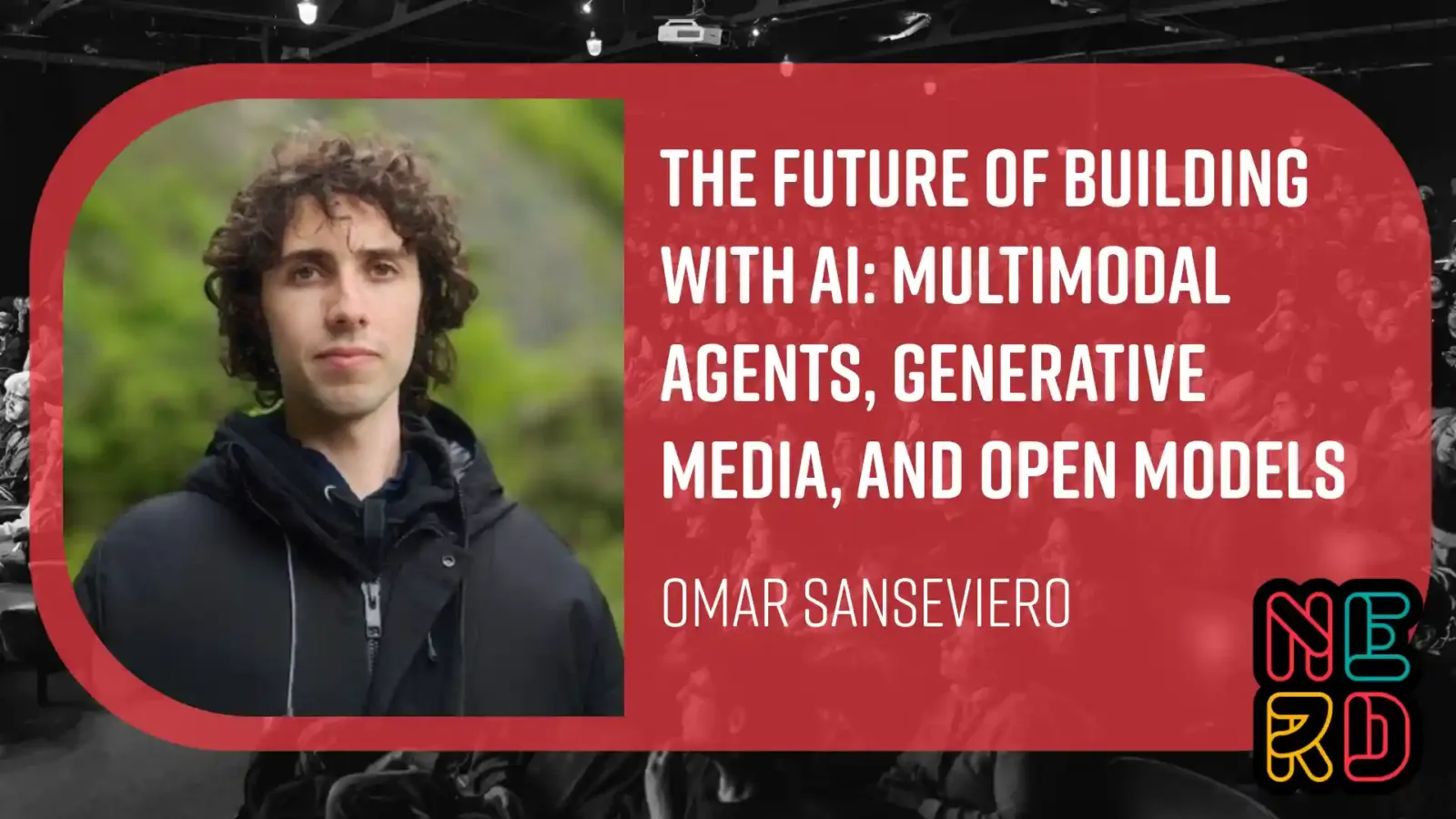 Placa de la charla de Omar Sanseviero, de Google DeepMind, en Nerdearla 2026