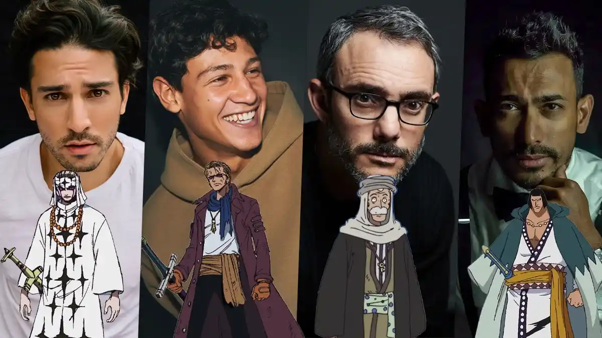 Los nuevos actores de la temporada 3 de One Piece junto a los personajes del manga que interpretan