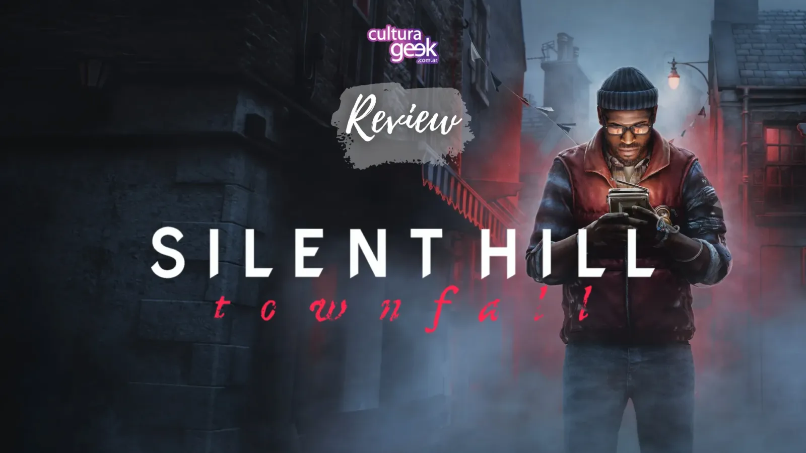 Review de Silent Hill: Townfall: Simon Ordell con su tele portátil en las calles de St. Amelia