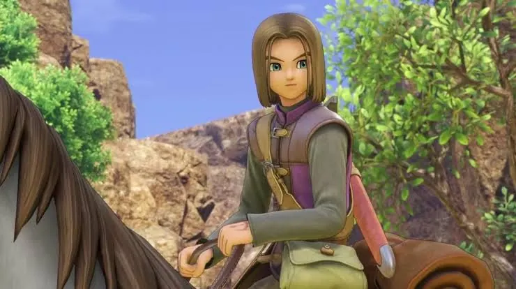 El héroe de Dragon Quest XI S montado a caballo en la versión de Nintendo Switch 2