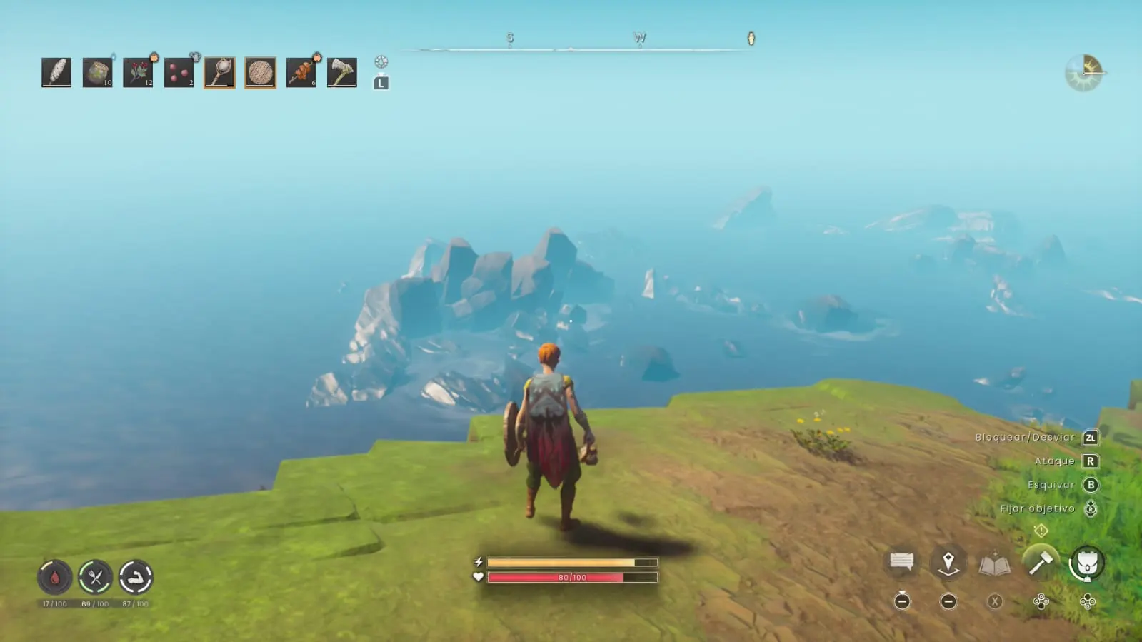 Acantilado sobre el mar en el mundo abierto de RuneScape Dragonwilds