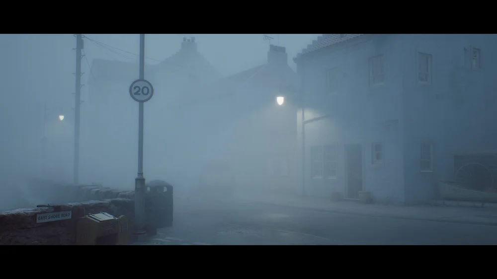 Silent Hill: Townfall: calle de St. Amelia cubierta de niebla