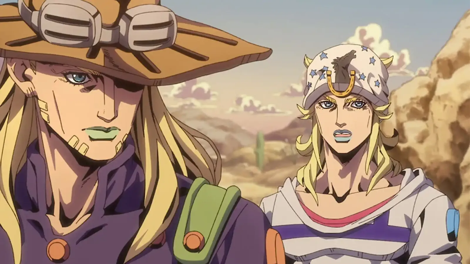 Gyro Zeppeli y Johnny Joestar, protagonistas del anime de Steel Ball Run