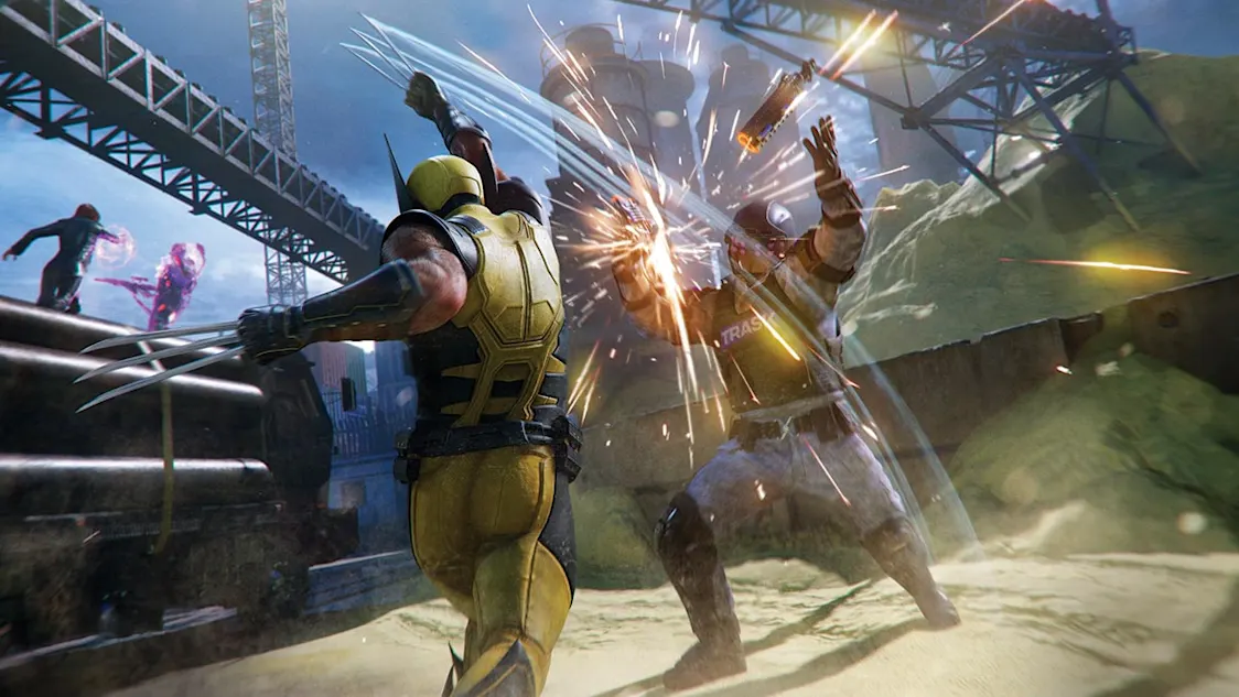 Logan pelea contra un grupo de enemigos en un puente de Marvel's Wolverine
