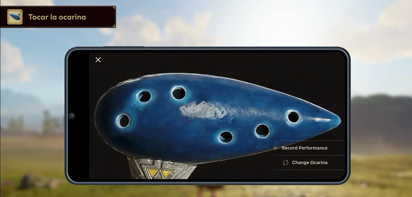 Play Ocarina en Zelda Notes, la ocarina virtual dentro de la app Nintendo Switch, ahora compatible con Ocarina of Time