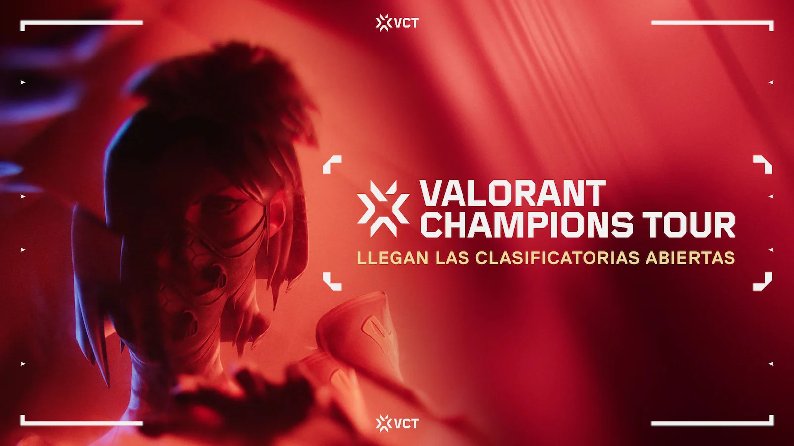 Arte oficial del Valorant Champions Tour que anuncia las clasificatorias abiertas del VCT 2027