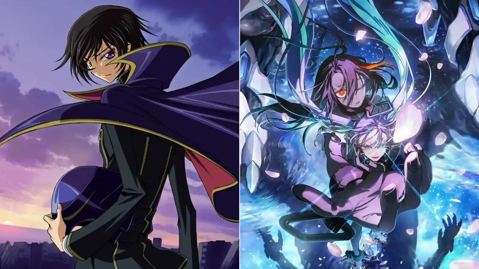 Lelouch de Code Geass junto a la imagen promocional de Star Chaser Aspal, el nuevo anime de 2027