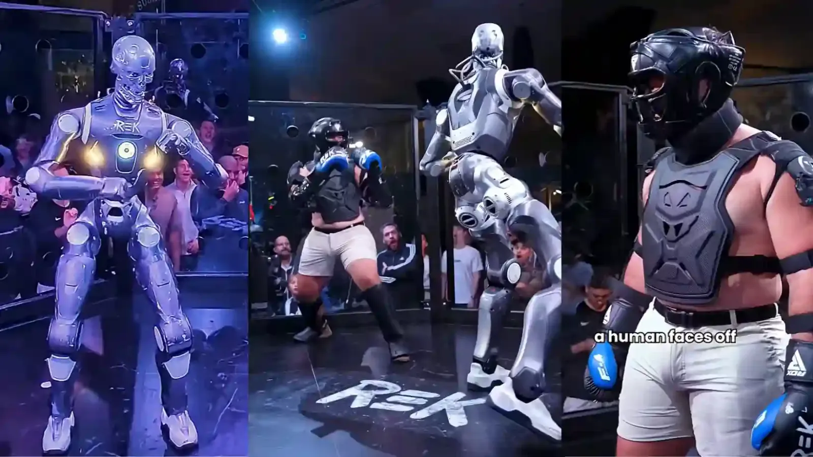 pelea entre un robot humanoide y el influencer Frankkie LaPenna