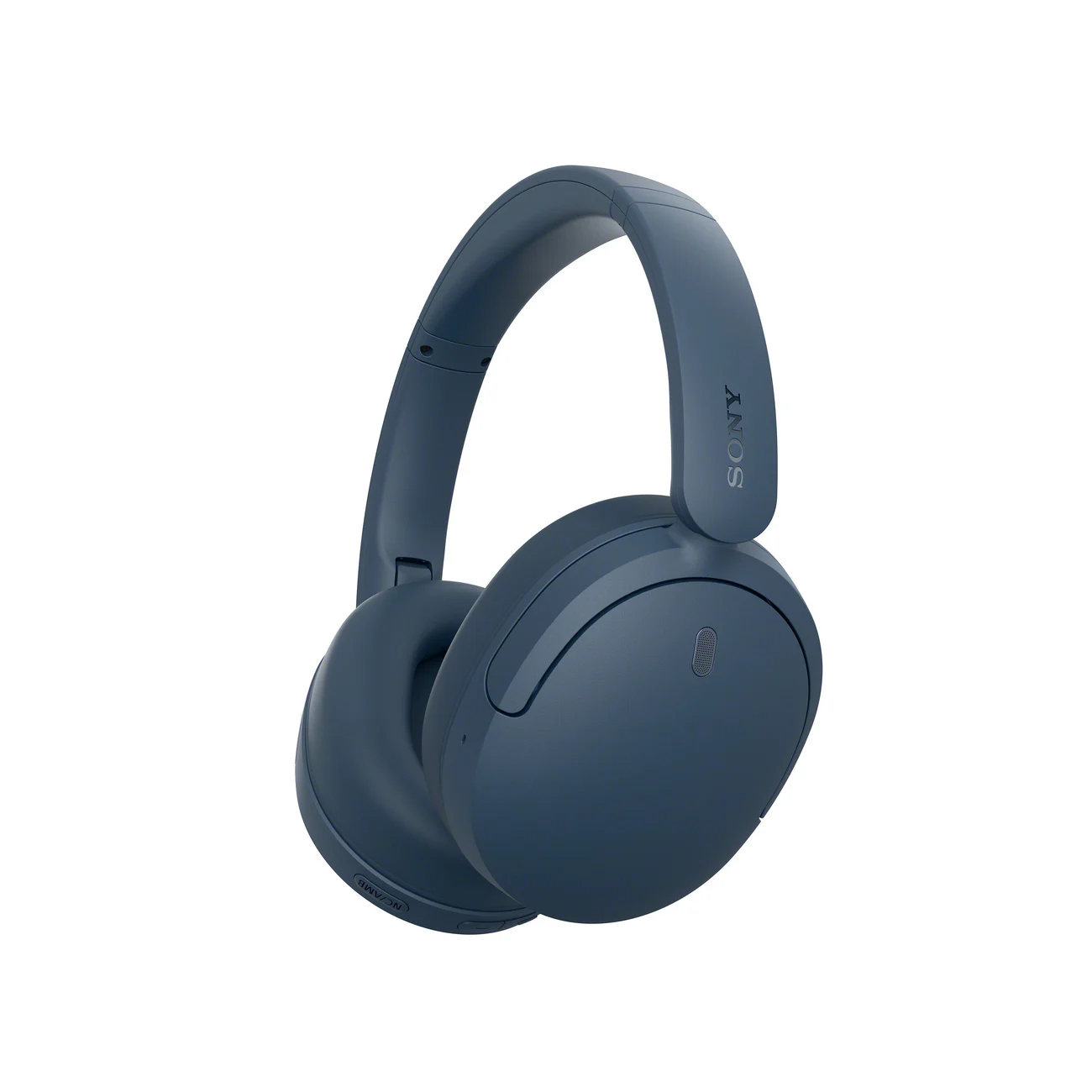 Auriculares Sony WH-CH730N azules vistos de tres cuartos sobre fondo blanco