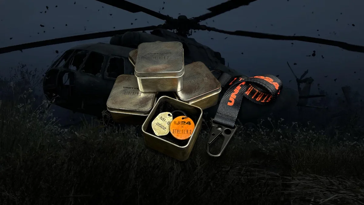 Llaveros de la campaña de S.T.A.L.K.E.R. 2 fabricados con restos de un helicóptero ruso Mi-8 derribado cerca de Chernóbil