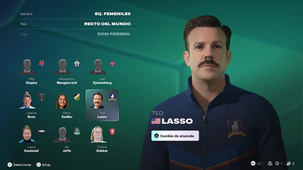 Ted Lasso disponible como DT en el Modo Carrera de EA Sports FC 27