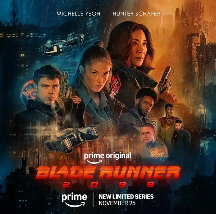 Póster de Blade Runner 2099 con Michelle Yeoh, Hunter Schafer y el resto del elenco, estreno el 25 de noviembre en Prime Video