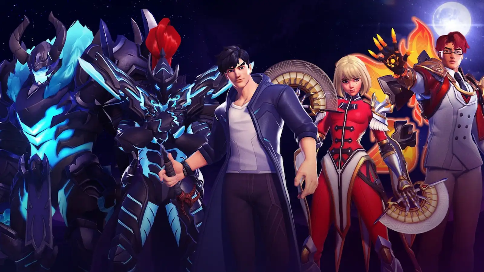 Las cinco skins de la colaboración de Overwatch con Solo Leveling: Reinhardt como Iron, Reaper como Igris, Genji como Sung Jinwoo, Anran como Cha Hae-In y Lifeweaver como Choi Jong-In