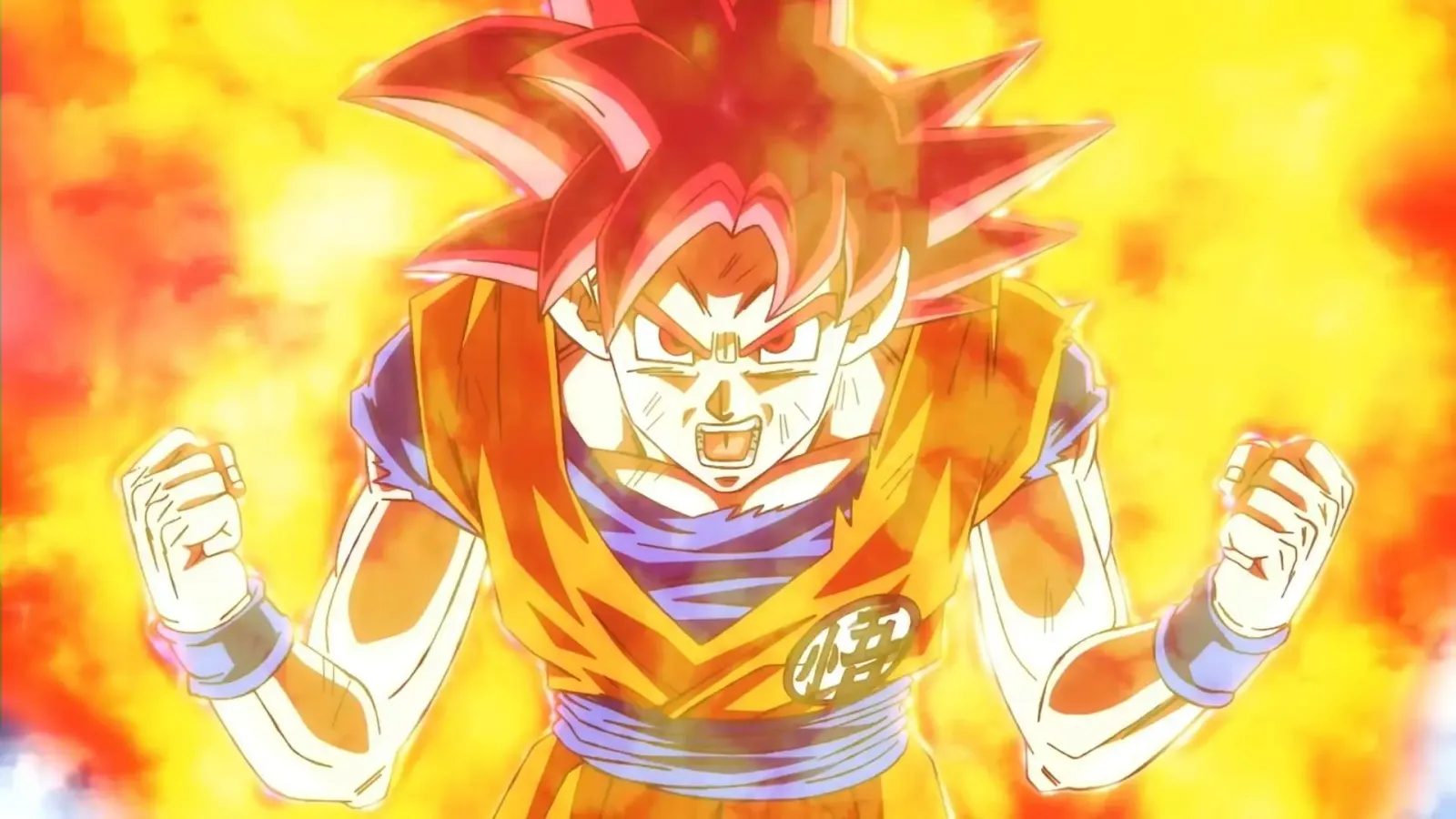 Goku en su forma Super Saiyajin Dios en el remake de Dragon Ball Super
