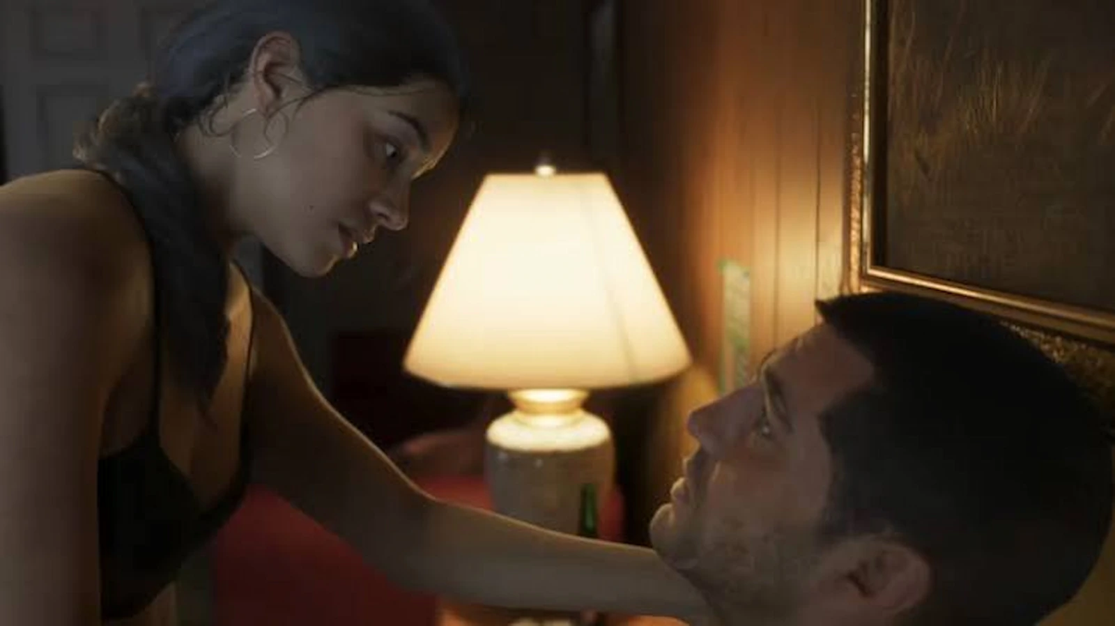 Lucia junto a Jason en la habitación de un motel, en un tráiler oficial de GTA 6