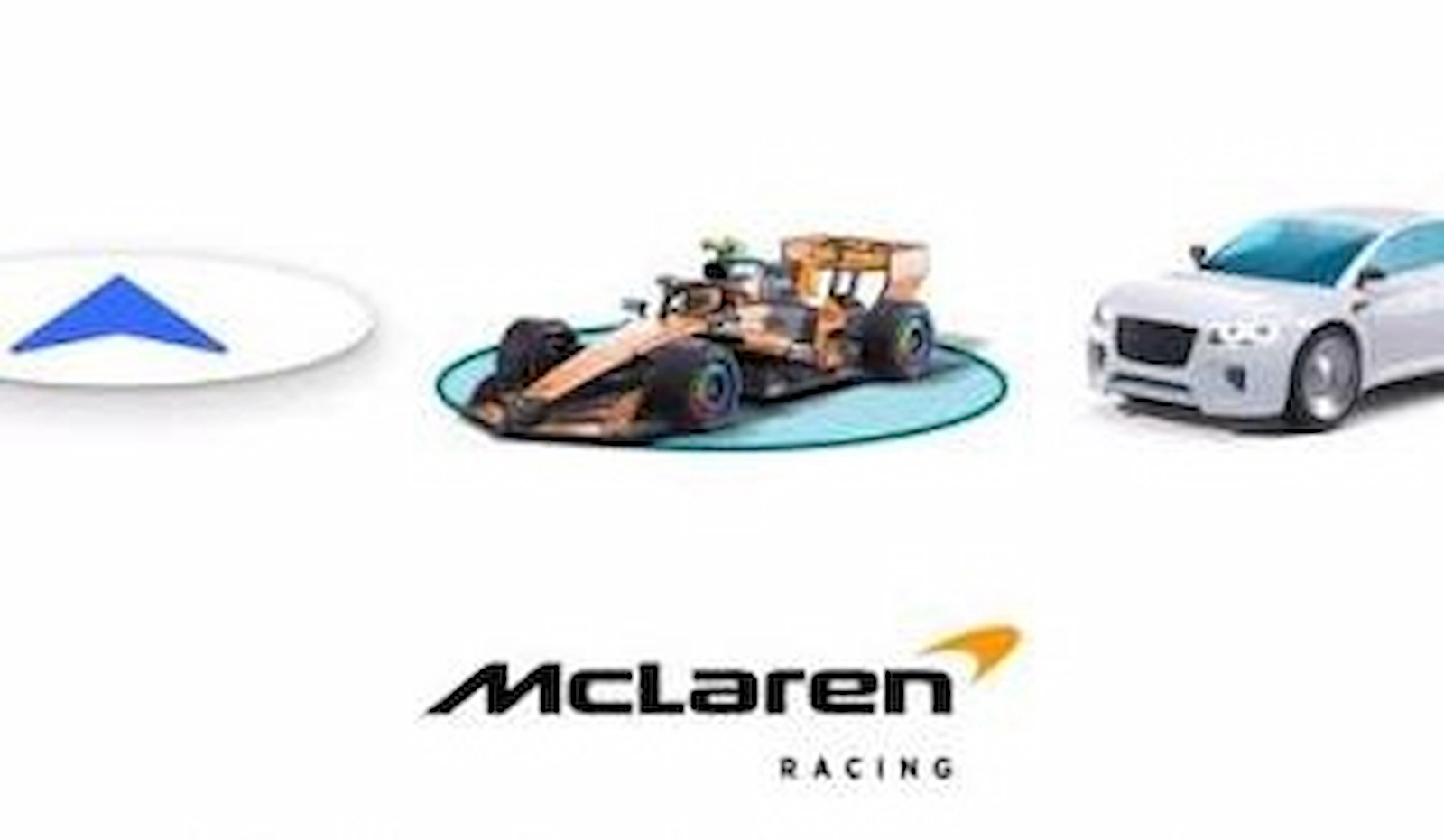 Selector de avatar de Google Maps con el auto de McLaren F1 entre la flecha azul y un auto común