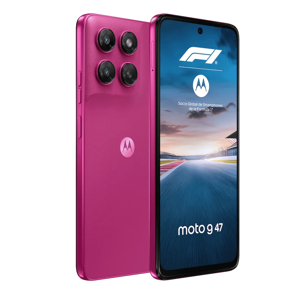moto g47 de Motorola en color PANTONE Fuchsia Red