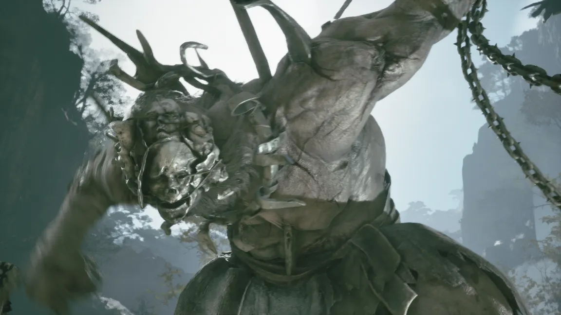 Un jefe gigante encadenado en Phantom Blade Zero