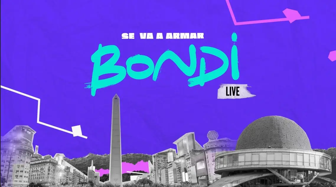 Placa de lanzamiento de Bondi Live, el canal de streaming de Mandarina Contenidos