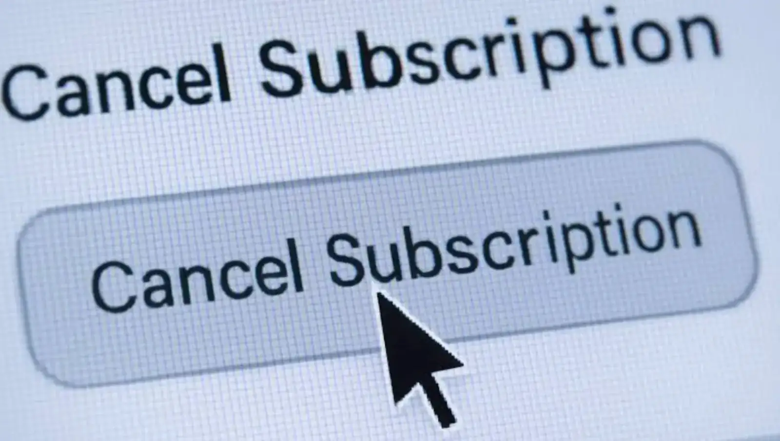 Cursor sobre el botón Cancel Subscription para cancelar una suscripción online