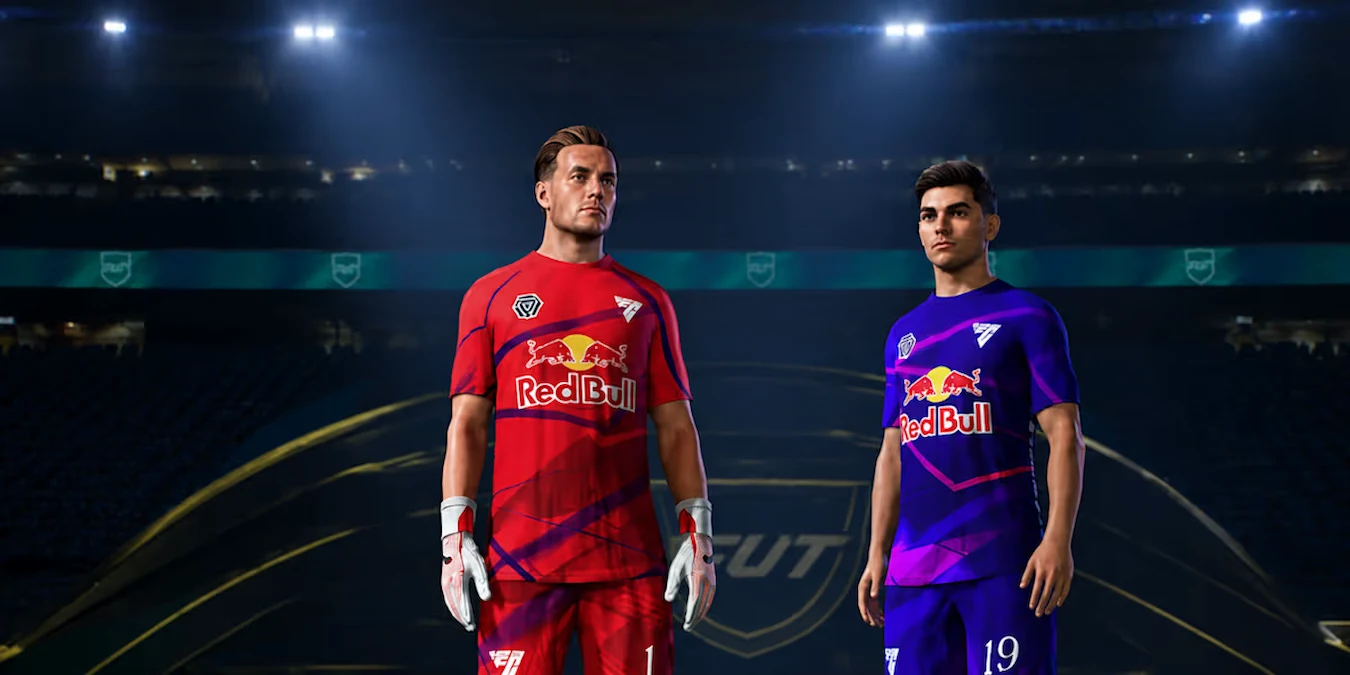 Jugadores de EA Sports FC 27 con las camisetas de Red Bull de la Red Bull Wings Cup