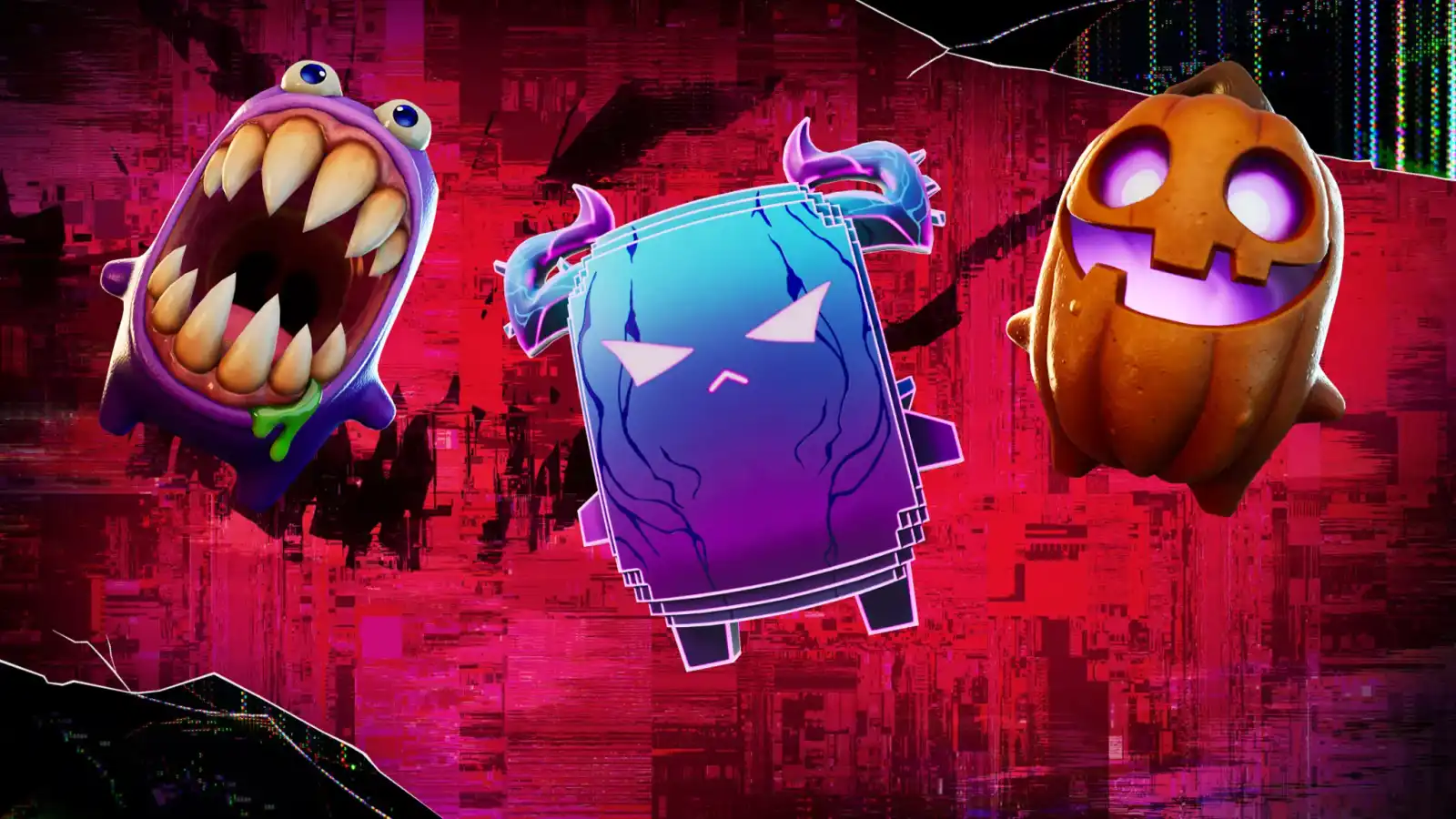 Tres de los espíritus nuevos de Fortnitemares 2026 en Fortnite, en el arte oficial de Epic Games