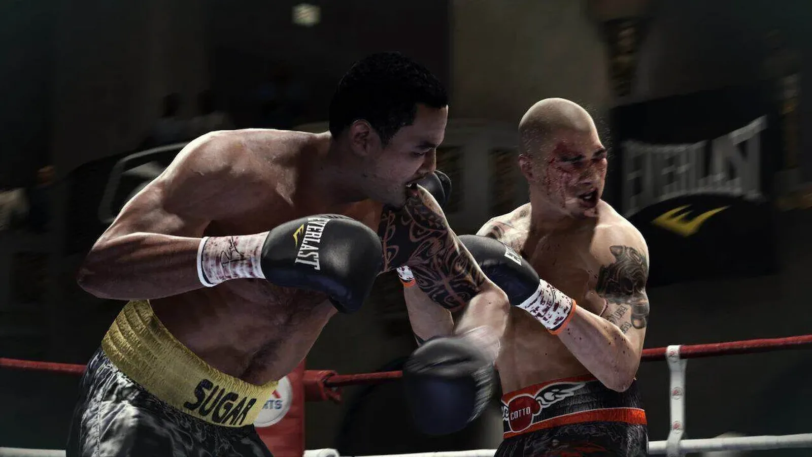 Dos boxeadores se enfrentan en el ring en una imagen de la saga Fight Night de EA Sports