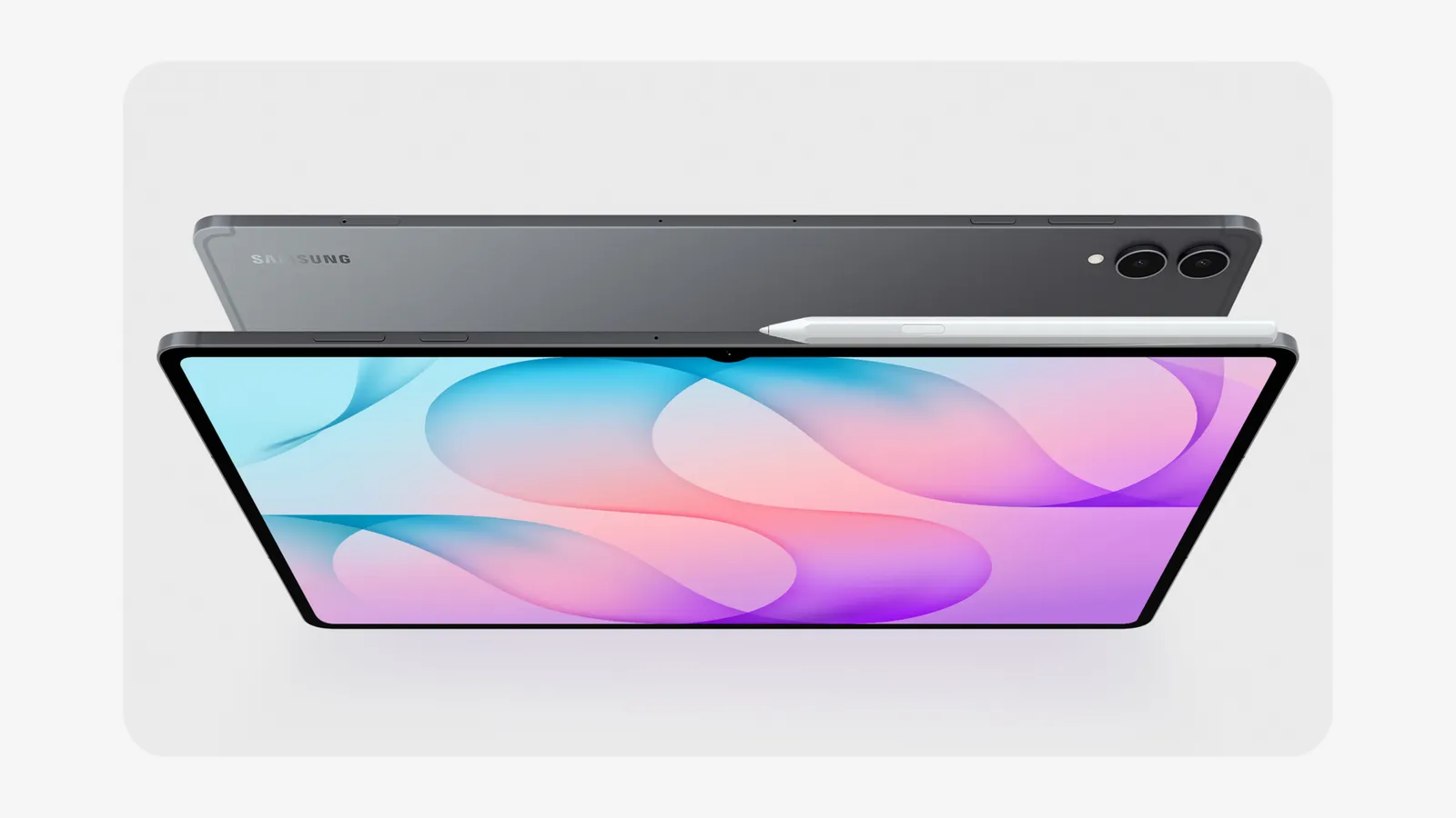 Las Galaxy Tab S12 Ultra y Galaxy Tab S12+ de Samsung, en color gris, con el S Pen