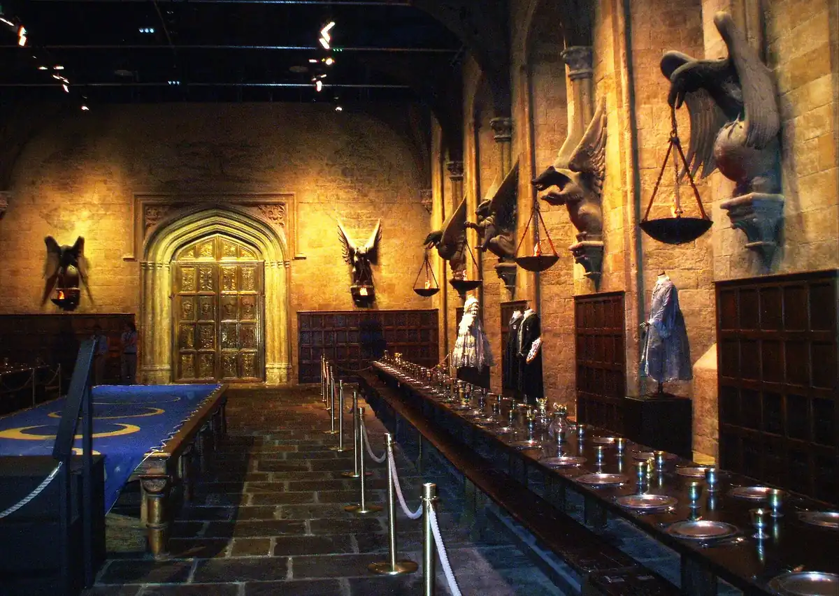 El Gran Comedor de Hogwarts en el Warner Bros. Studio Tour de Londres