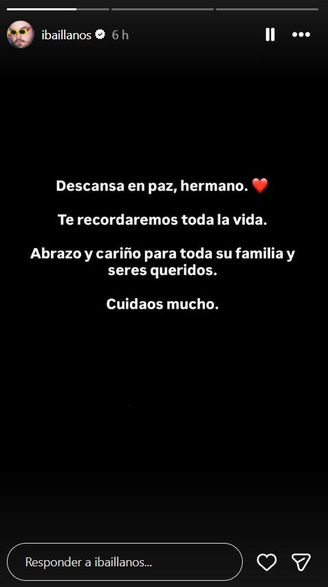 historia de instagram de Ibai sobre la muerte del streamer