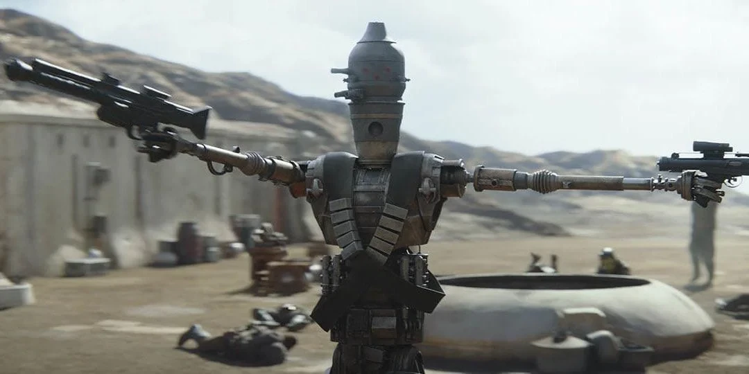 Androide IG-11, interpretado por Taika Waititi, en The Mandalorian 