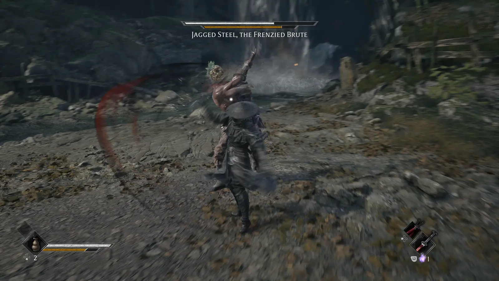 Soul encadena un combo contra Jagged Steel